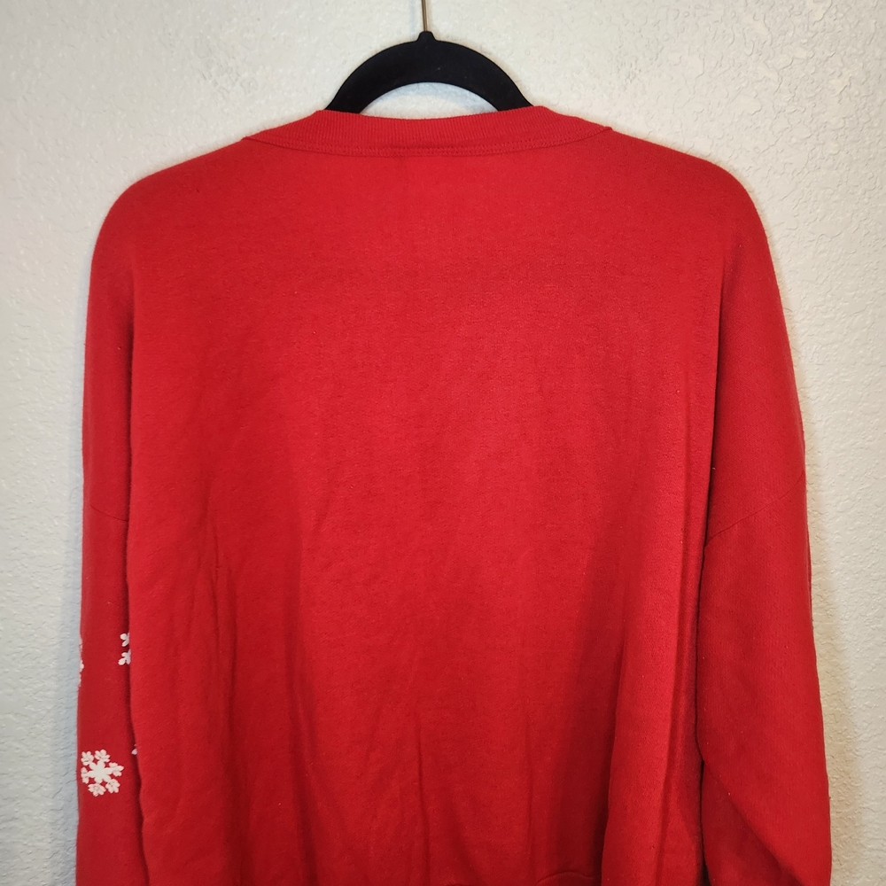 Vintage 1990 Nut Cracker Kitten Sweater Christmas Red Holiday Sweatshirts 42 - Picture 10 of 15